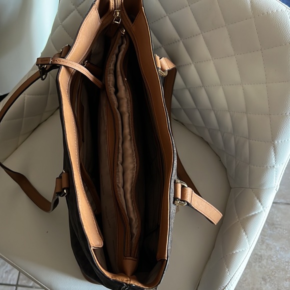 Michael Kors Logo Shoulder Bag / Tote,  Khaki/Brown - Picture 4 of 14